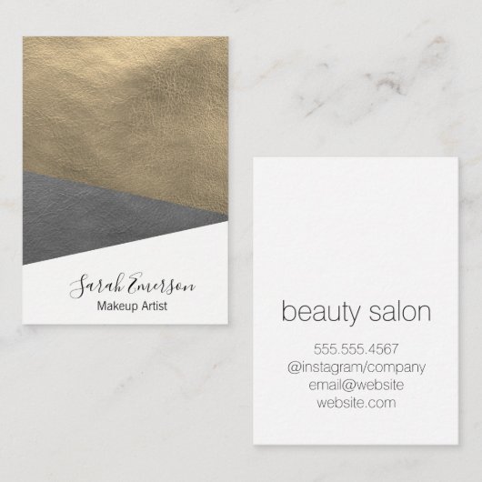 Carte De Visite Impression en cuir Faux (Devant / Derrière)