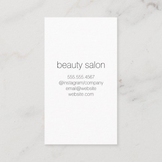 Carte De Visite Impression en cuir Faux | Bloc couleur mode (Dos)