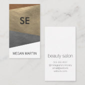 Carte De Visite Impression en cuir Faux / monogramme