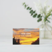 Carte De Visite Impression étonnante du coucher de soleil (Debout devant)