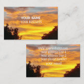 Carte De Visite Impression étonnante du coucher de soleil (Devant / Derrière)