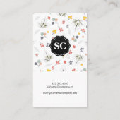 Carte De Visite Impression florale (Dos)