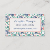 Carte De Visite Impression florale contemporaine (Dos)