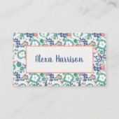 Carte De Visite Impression florale contemporaine (Devant)