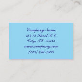 Carte De Visite Impression florale d'inspiration victorienne bleue (Dos)