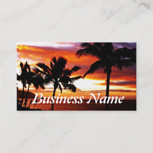 Carte De Visite Impression Hawaiian Sunset (Devant)