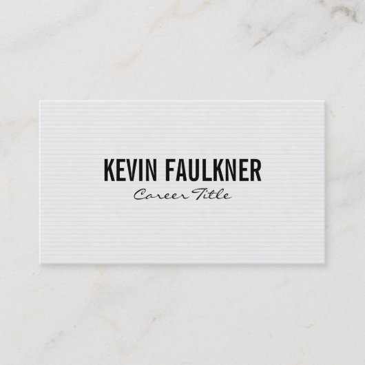 Carte De Visite Impression horizontale | Blanc et gris (Devant)