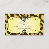 Carte De Visite Impression jaguar / couleur de fond DIY (Dos)