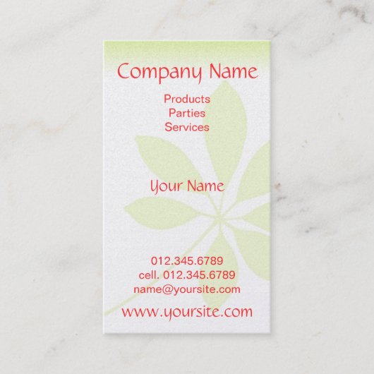 Carte De Visite Impression naturelle (Devant)