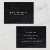 Carte De Visite Impression noire Faux Velvet (Devant / Derrière)