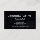 Carte De Visite Impression noire Faux Velvet avec Monogramme (Dos)