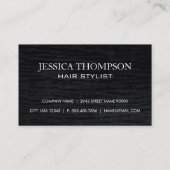 Carte De Visite Impression noire Faux Velvet avec Monogramme (Dos)