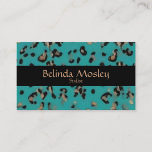 Carte De Visite Impression noire turquoise