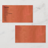 Carte De Visite Impression rouillée (Devant / Derrière)