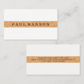 Carte De Visite Impression simple en liège (Devant / Derrière)