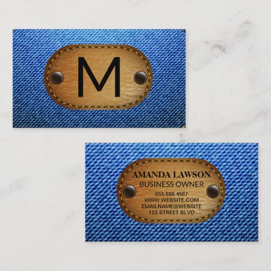 Carte De Visite Impression simple en liège (Devant / Derrière)