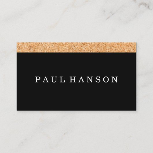 Carte De Visite Impression simple en liège (Devant)