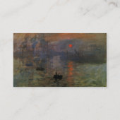 Carte De Visite Impression, soleil levant par Claude Monet (Dos)