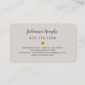 Carte De Visite Impression sur bois rustique Tournesol (Dos)