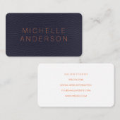 Carte De Visite Impression textuelle minimaliste (Devant / Derrière)
