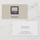 Carte De Visite Impression typographique à disque souple (Devant / Derrière)