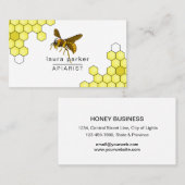 Carte De Visite Impression typographique de jaune de noir (Devant / Derrière)