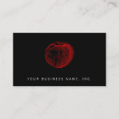 Carte De Visite Impression typographique rouge Apple d'Apple de (Devant)