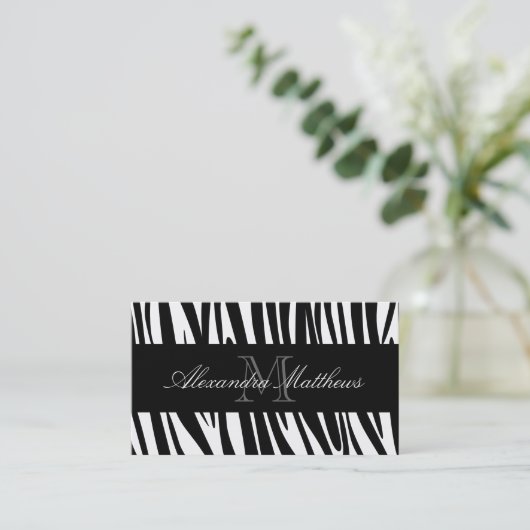Carte De Visite Impression Zebra (Debout devant)