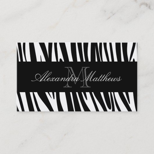 Carte De Visite Impression Zebra (Devant)