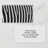 Carte De Visite Impression Zebra (Devant / Derrière)