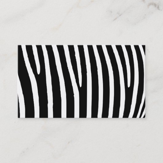Carte De Visite Impression Zebra (Devant)