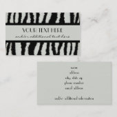 Carte De Visite Impression Zebra (Devant / Derrière)