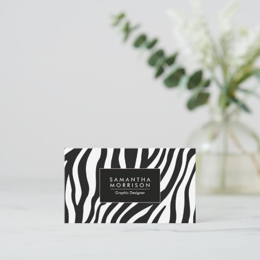 Carte De Visite Impression Zebra (Debout devant)