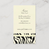 Carte De Visite Impression Zebra/DO-IT-YOURSELF couleur arrière -  (Dos)