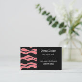 Carte De Visite Impression Zèbre noir et rose (Debout devant)