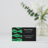 Carte De Visite Impression Zèbre noir et vert (Debout devant)