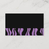 Carte De Visite Impression Zèbre noir et violet (Dos)