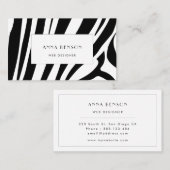 Carte De Visite Impression zèbre personnalisable (Devant / Derrière)