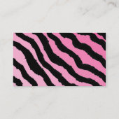 Carte De Visite Impression Zèbre rose et noir (Dos)