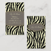 Carte De Visite Impression zèbre tendance (Devant / Derrière)