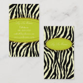 Carte De Visite Impression zèbre tendance (Devant / Derrière)