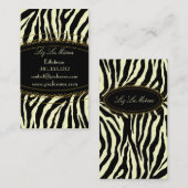 Carte De Visite Impression zèbre tendance (Devant / Derrière)