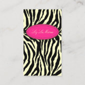 Carte De Visite Impression zébrée branchée (Dos)