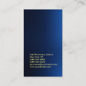 Carte De Visite Impressionnant look bleu pointu professionnel mode (Dos)