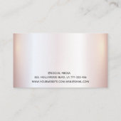 Carte De Visite Impressionnant oeil de maquillage de diamant en or (Dos)