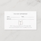 Carte De Visite Impressionnante feuille d'argent élégant papillon (Dos)