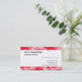 Carte De Visite Impressionnantes aquarelles rouges (Debout devant)