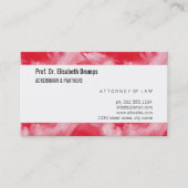 Carte De Visite Impressionnantes aquarelles rouges (Devant)