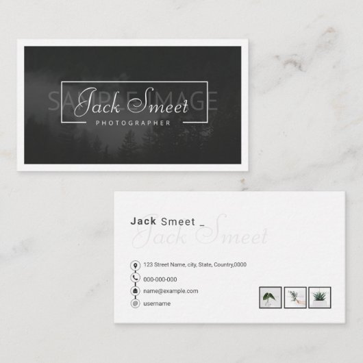 Carte de visite imprimable (Devant / Derrière)