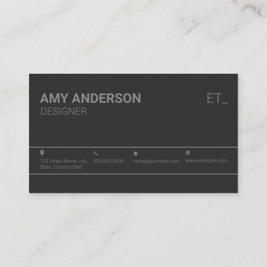 Carte de visite imprimable (Dos)